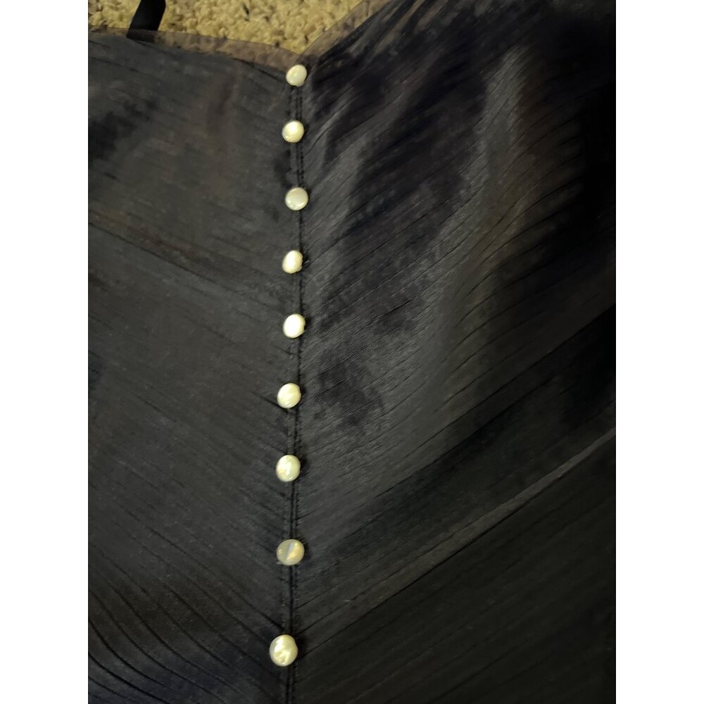 Vintage Style Dark Blue Full Slip – Button Detail – Women’s S? Used - Picture 12 of 13